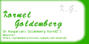 kornel goldemberg business card